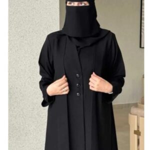 عباية عملية بقماش ميني مت نص كلوش
